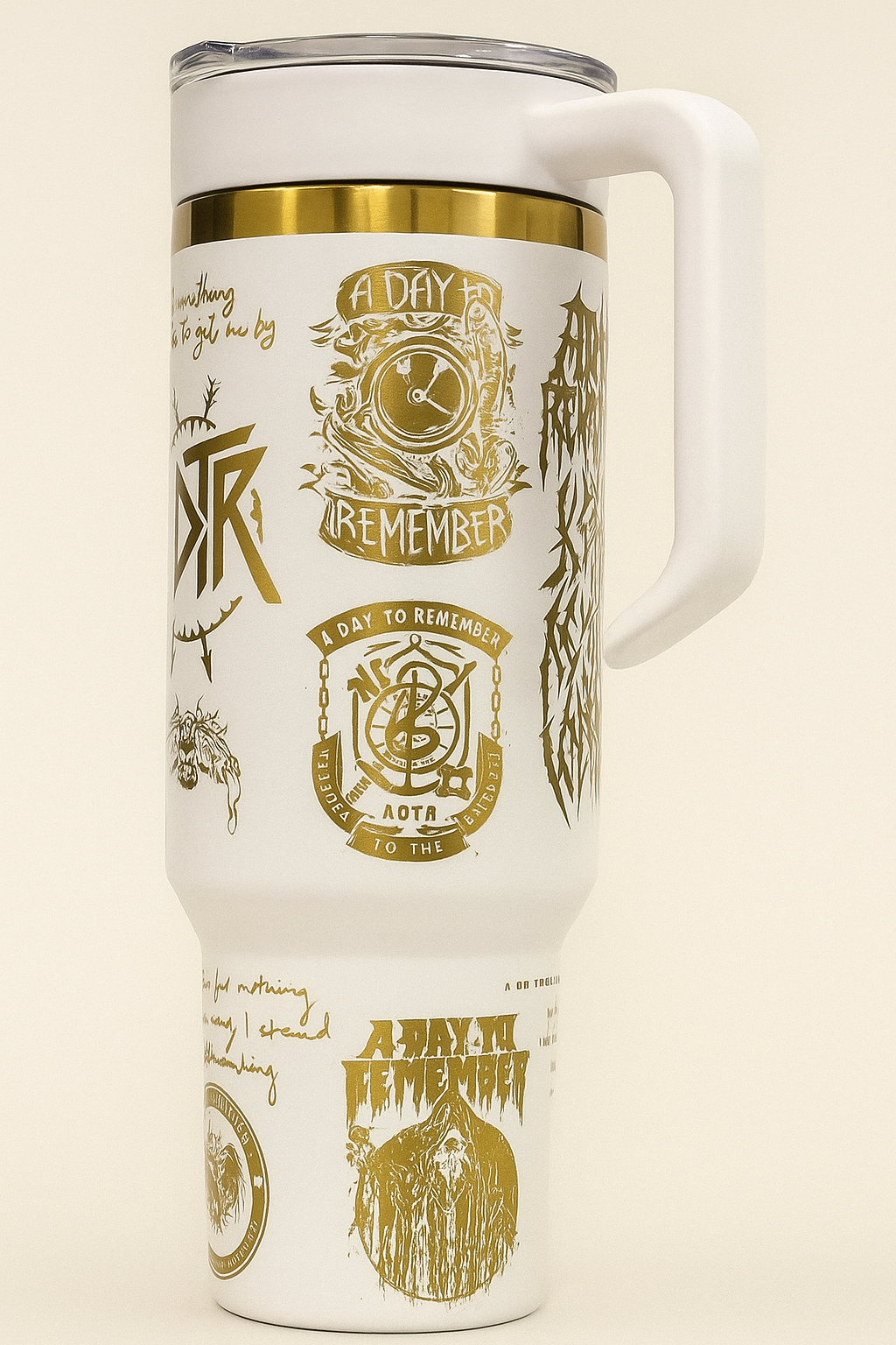40oz Stainless Steel Tumbler – Laser Engraved A Day to Remember Design