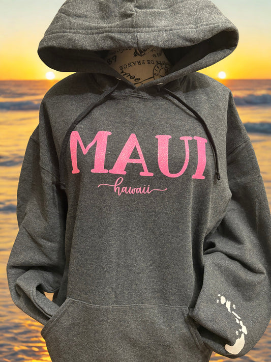 Escape to Paradise: Maui Dreamin' Grey Unisex Hoodie