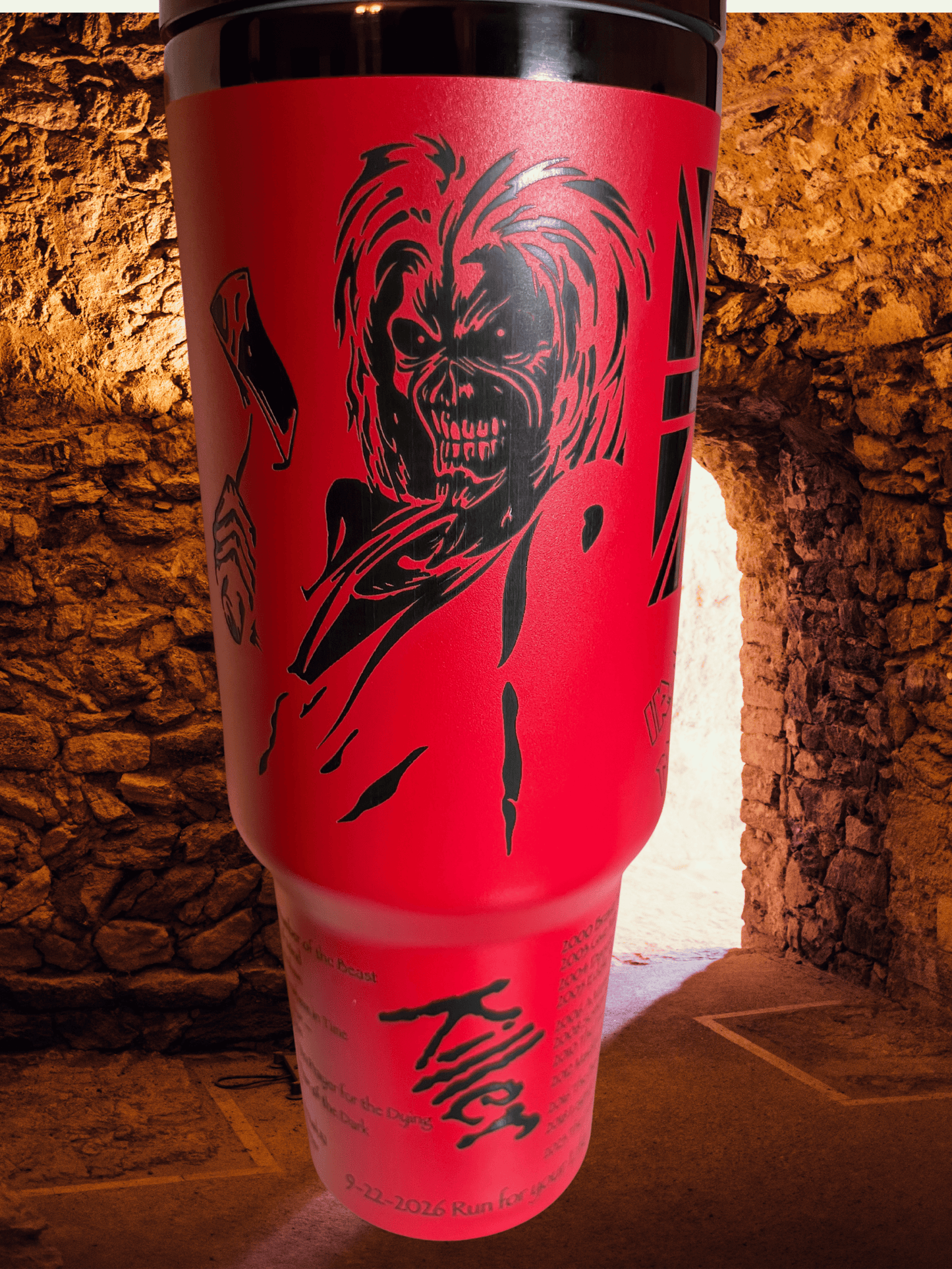 40 oz Stainless Steel Tumbler — “Run For Your Life” World Tour