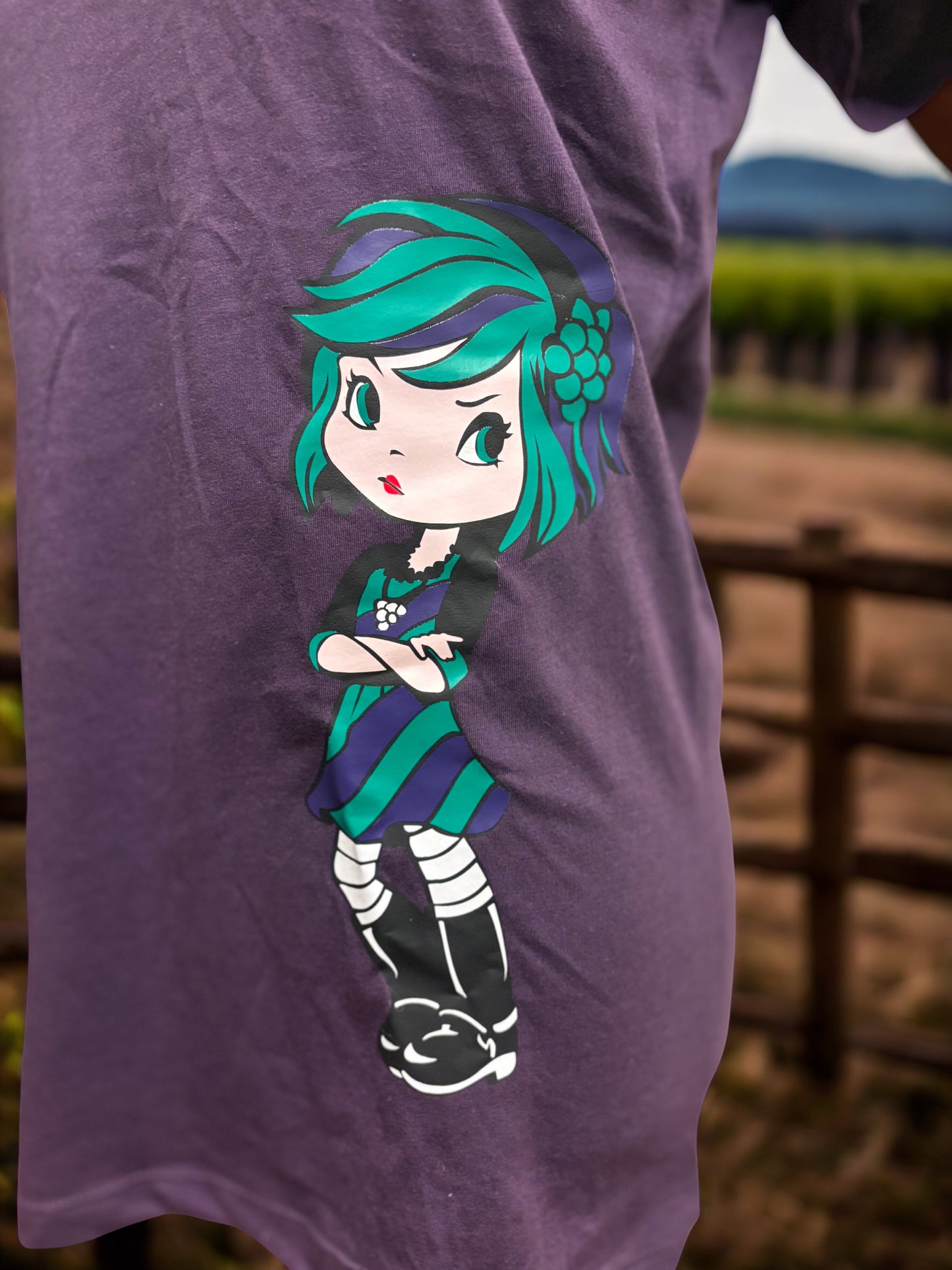 Vibrant Purple T-Shirt Featuring Sour Grape from Strawberry Shortcake