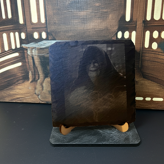 Starwars Coaster set Stylish Slate Coaster Sets: Star Wars Characters or Iconic Ship Blueprints - Perfect for Fans!