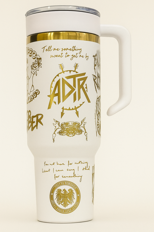 40oz Stainless Steel Tumbler – Laser Engraved A Day to Remember Design