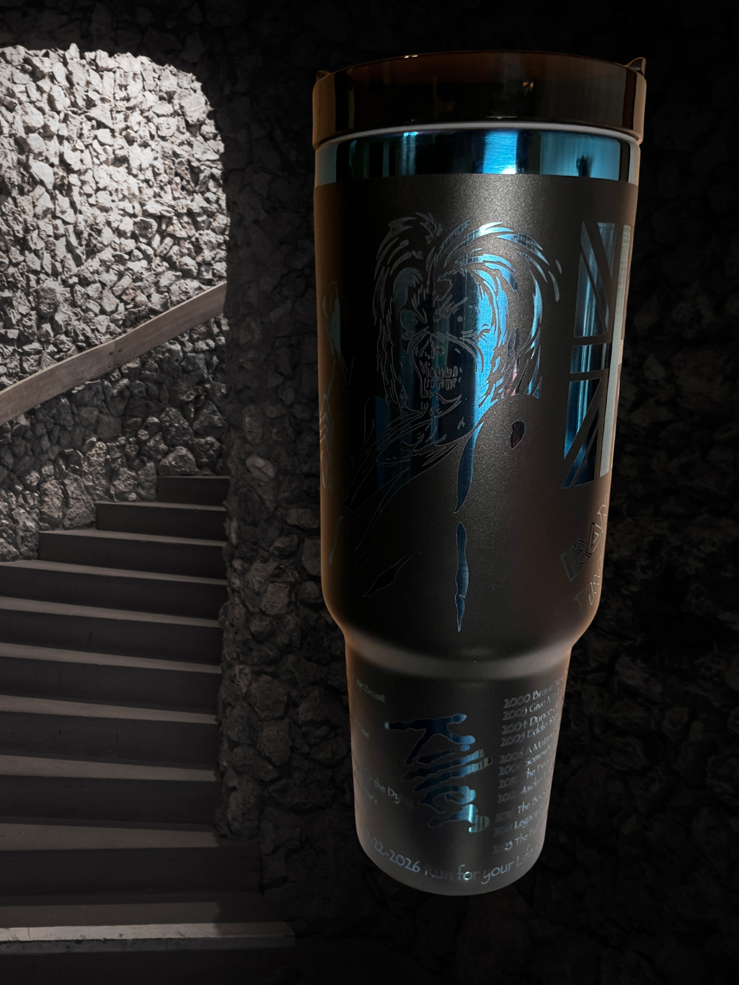 40 oz Stainless Steel Tumbler — “Run For Your Life” World Tour
