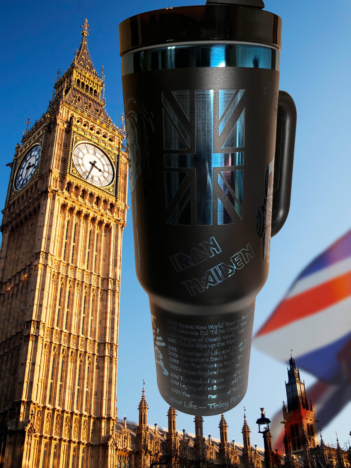 40 oz Stainless Steel Tumbler — “Run For Your Life” World Tour