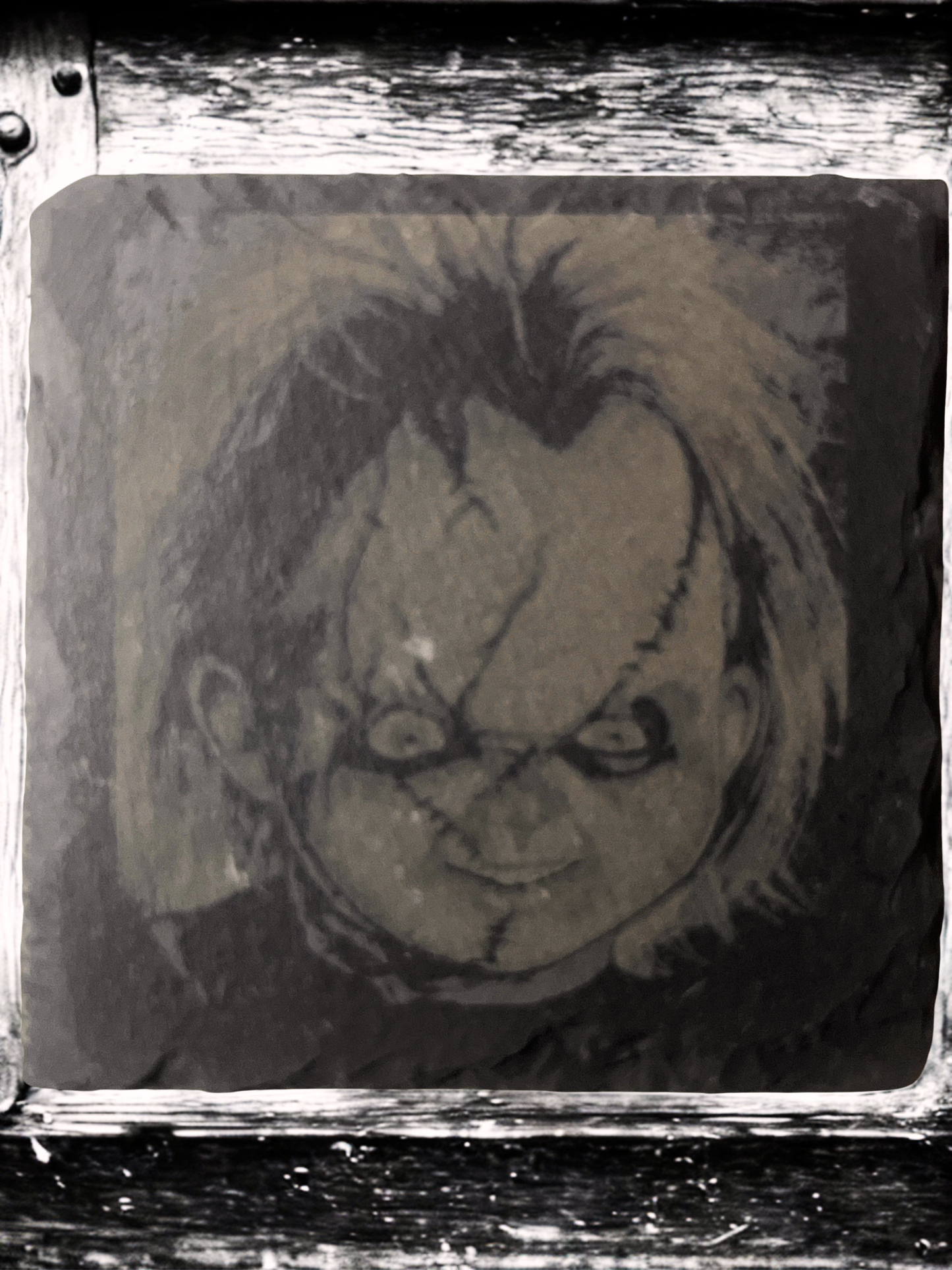 Midnight Terrors: Slate Coaster Set of 4 with Wooden Stands