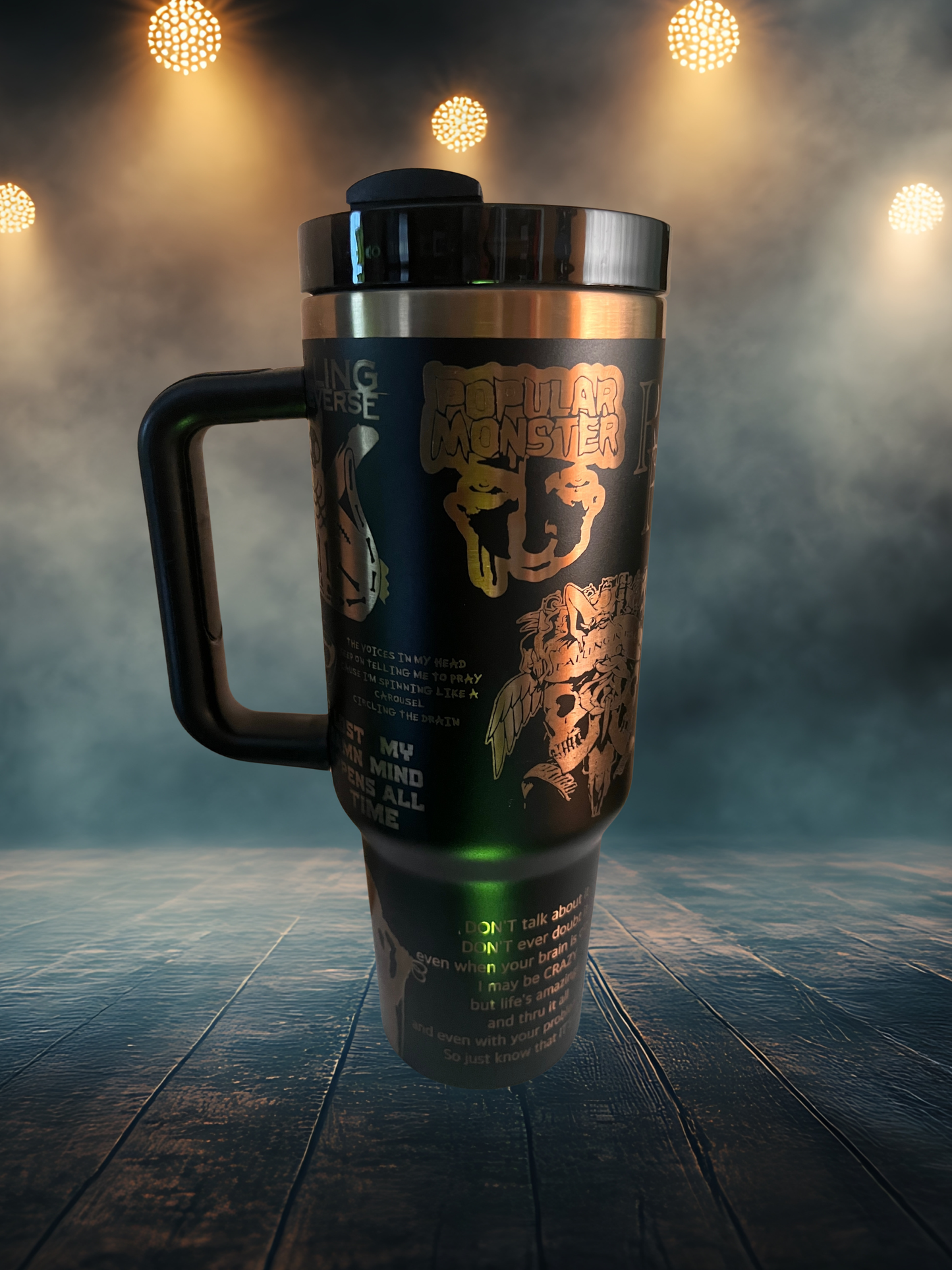 40oz Stainless Steel Tumbler – Laser Engraved Falling In Reverse Design