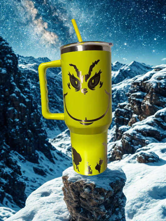 🎄 Grinch 40oz Tumbler: Sip in Holiday Spirit! 🎅