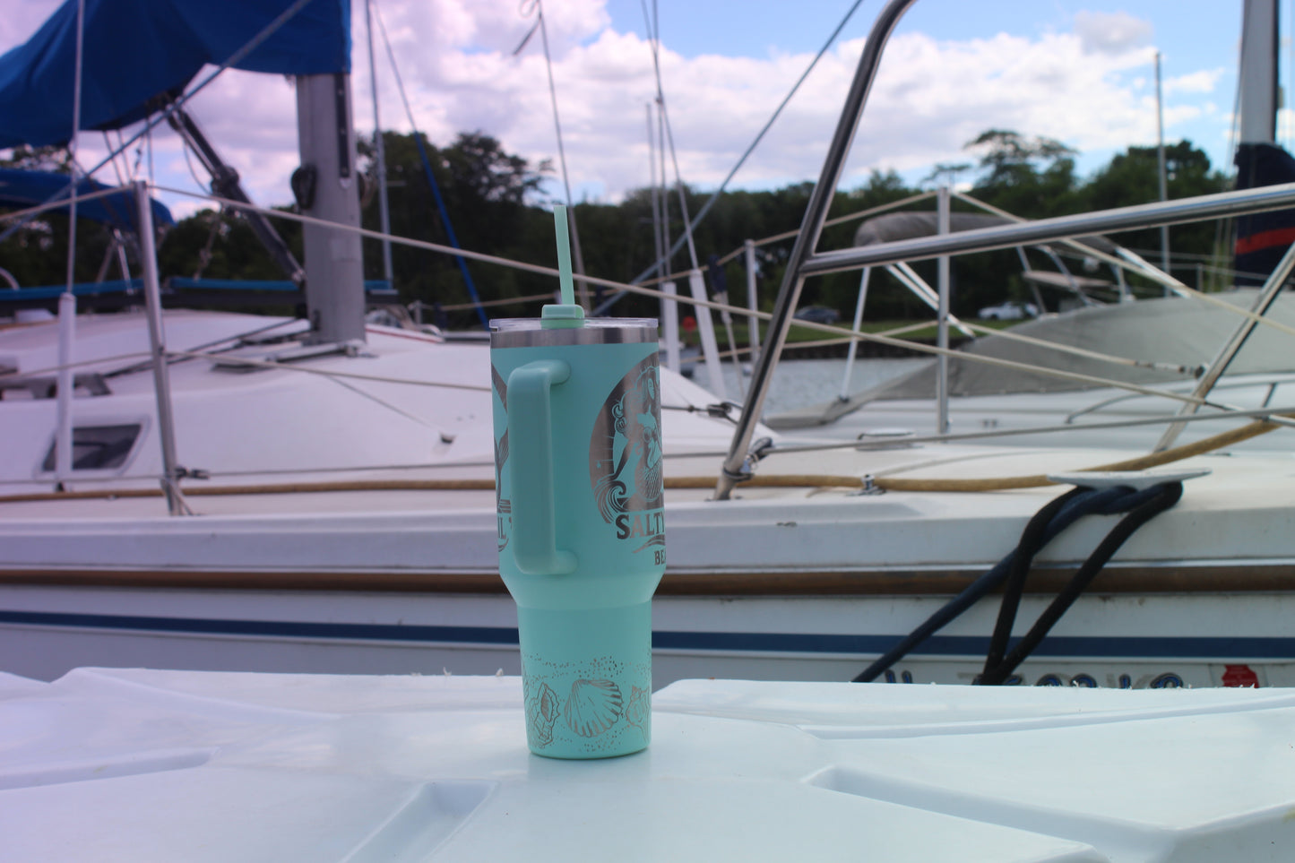 Salty Lil Beach – 40oz Teal Stainless Steel Tumbler