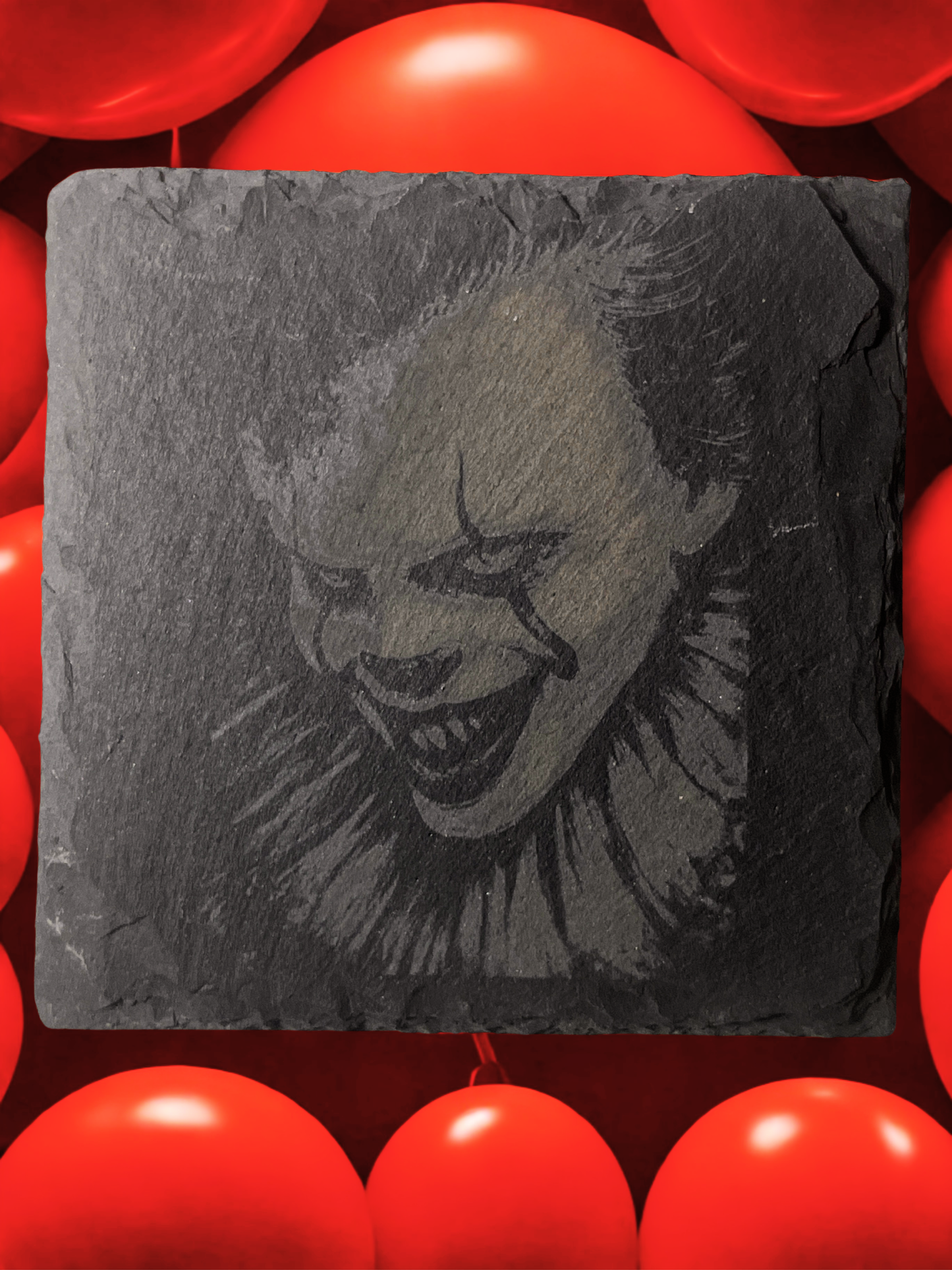 Midnight Terrors: Slate Coaster Set of 4 with Wooden Stands
