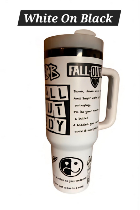 Personalized Lazer Engraved 40oz Band Tumblers w/straw