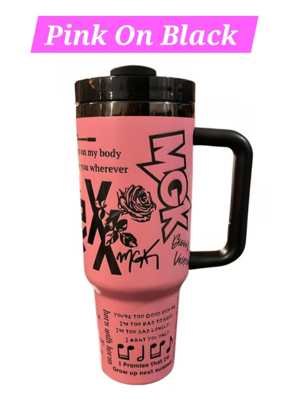 Personalized Lazer Engraved 40oz Band Tumblers w/straw