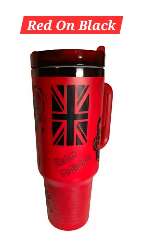 Personalized Lazer Engraved 40oz Band Tumblers w/straw
