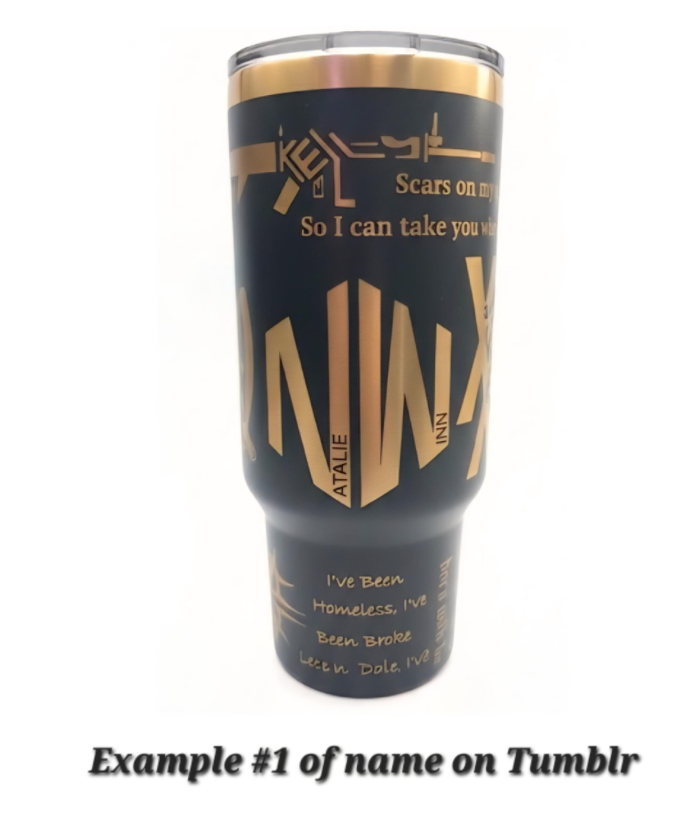 Personalized Lazer Engraved 40oz Band Tumblers w/straw