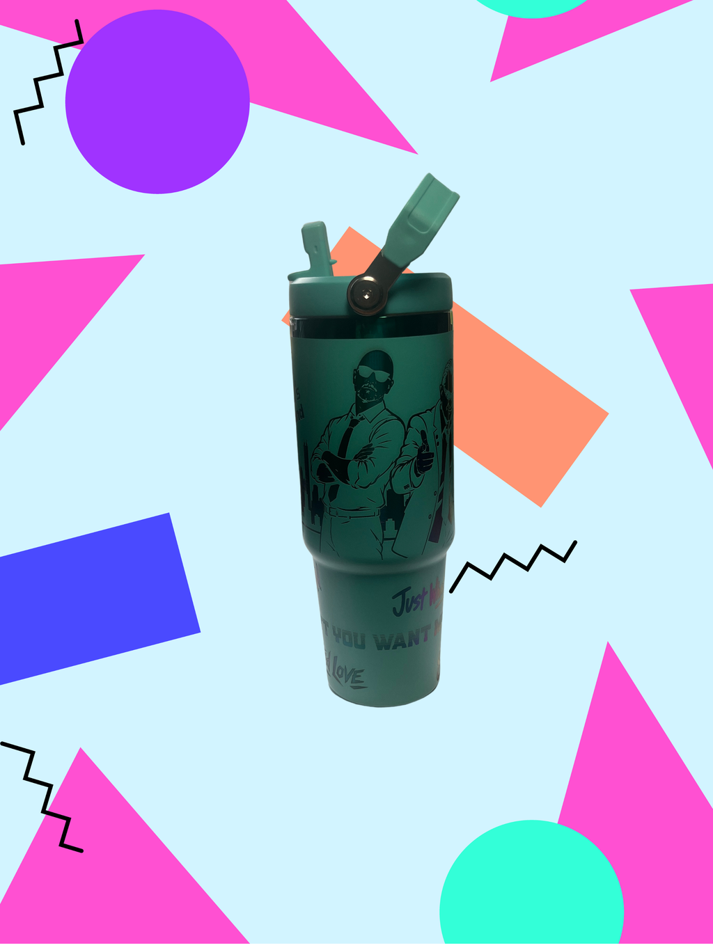 “Let’s Get Physical” 30 oz Flip-Top Tumbler