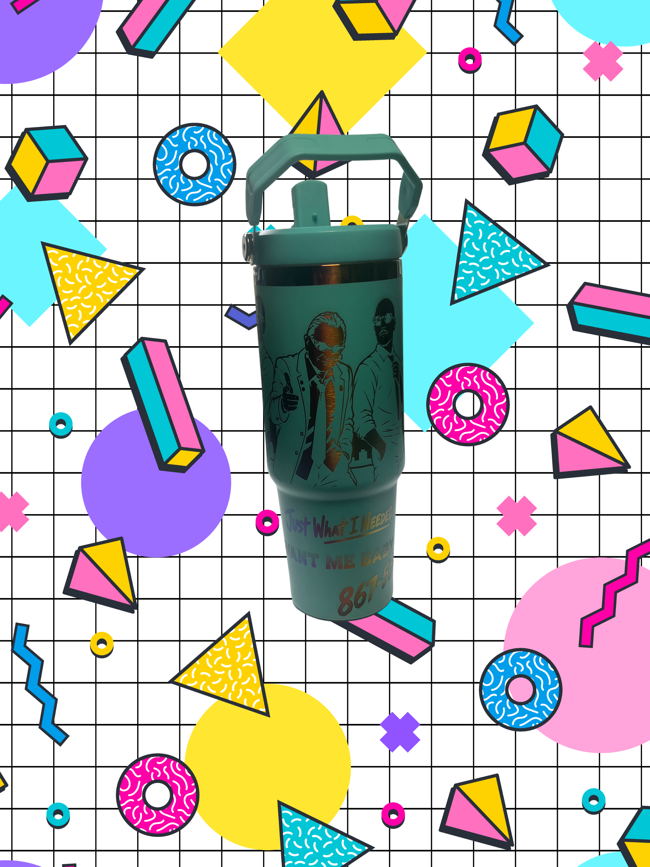 “Let’s Get Physical” 30 oz Flip-Top Tumbler