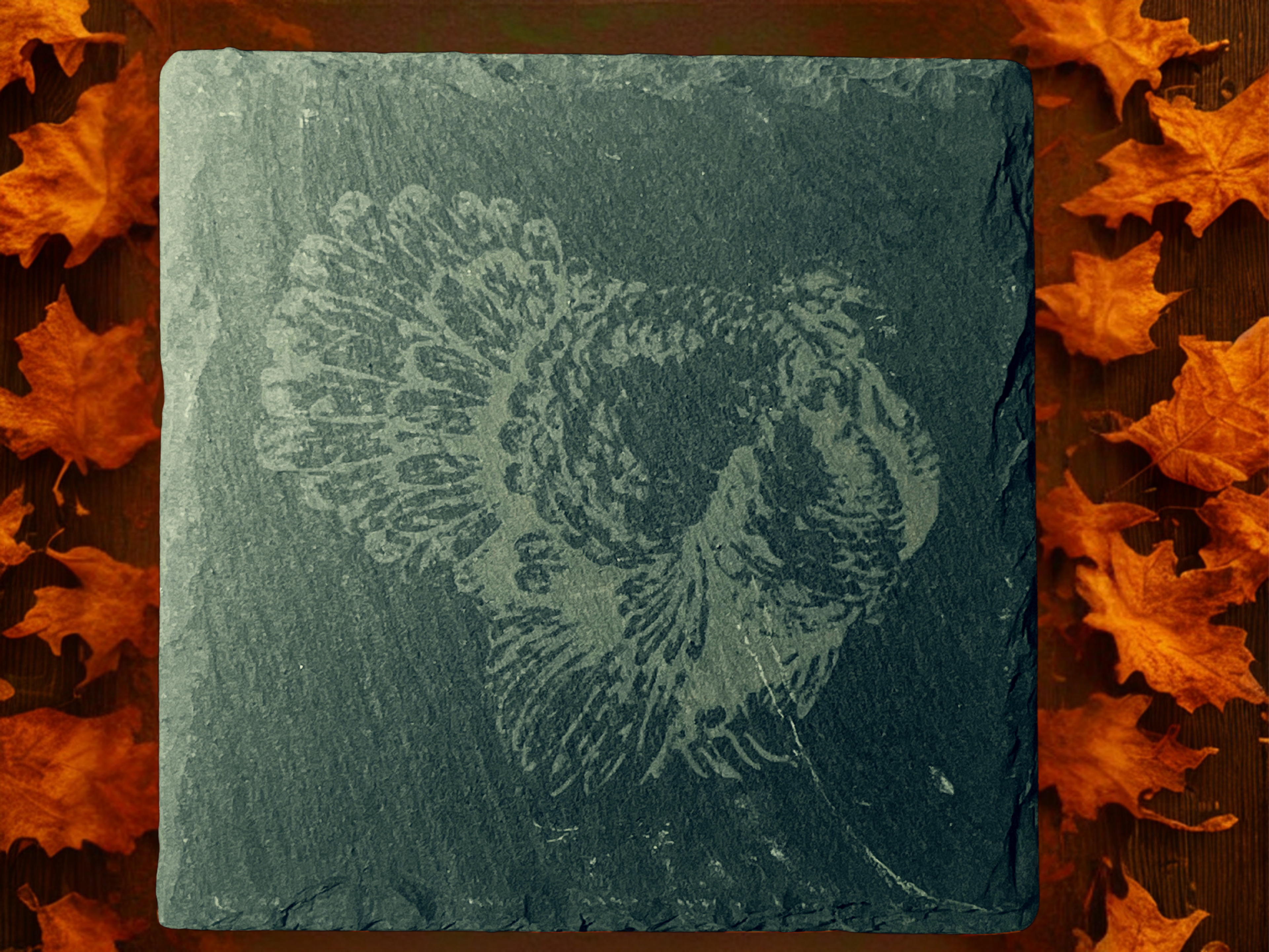 🍂 Thanksgiving Slate Coaster Set: Celebrate in Style! 🦃