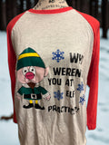 Elf Authority: "Boss Elf" Baseball Jersey Tee