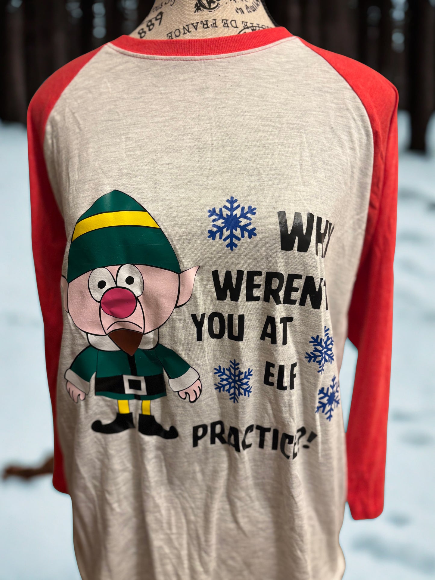 Elf Authority: "Boss Elf" Baseball Jersey Tee