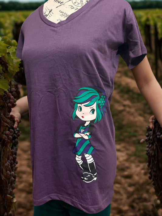 Vibrant Purple T-Shirt Featuring Sour Grape from Strawberry Shortcake