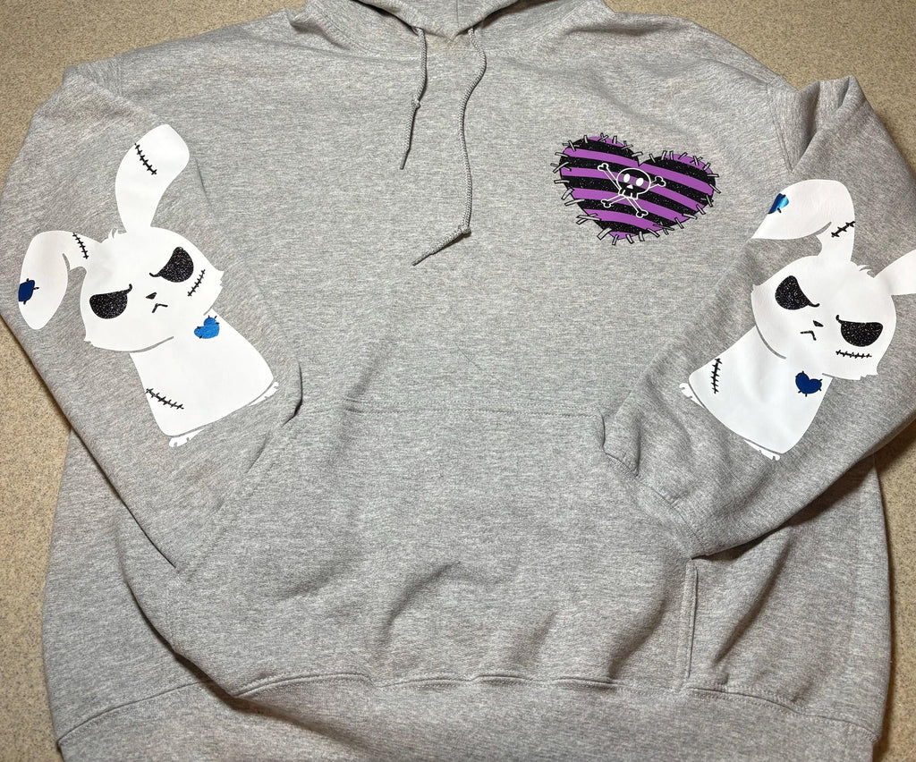 Emo Bunny Hoodie | Cute Hooded Sweatshirt for Teens & Adults | Trendy Pastel Aesthetic Apparel | Perfect Gift for Bunny Lovers