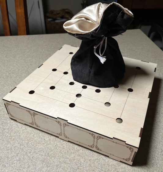 9 Mens Morris Game | Wooden  Set | Classic Mills Board for Family Fun | Handcrafted & Unique Gift Idea