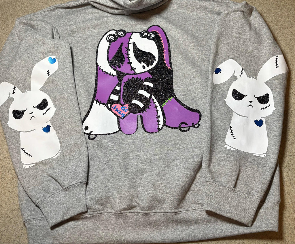 Emo Bunny Hoodie | Cute Hooded Sweatshirt for Teens & Adults | Trendy Pastel Aesthetic Apparel | Perfect Gift for Bunny Lovers