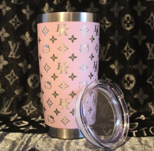 Tumbler - Hello Kitty, Sports Team, Tool Laser Engraved Drinkware - Perfect for Hot & Cold Beverages - Cute Gift for Hello Kitty Lovers